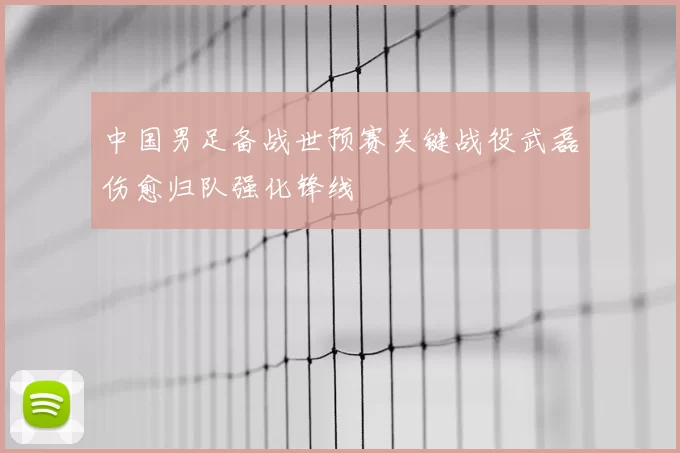 中国男足备战世预赛关键战役武磊伤愈归队强化锋线